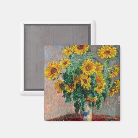 Aimant Claude Monet - Tournesols (Recto/Verso)