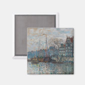 Aimant Claude Monet - Vue d'Amsterdam (Recto/Verso)