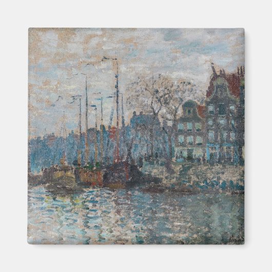 Aimant Claude Monet - Vue d'Amsterdam (Devant)