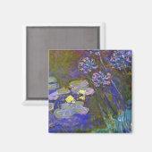 Aimant Claude Monet Water Lilies et Agapanthus (Recto/Verso)