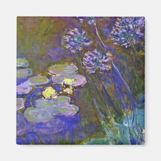 Aimant Claude Monet Water Lilies et Agapanthus (Devant)
