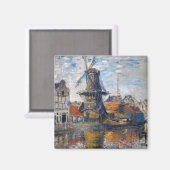 Aimant Claude Monet - Windmill, Amsterdam (Recto/Verso)