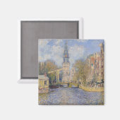 Aimant Claude Monet - Windmills près de Zaandam (Recto/Verso)