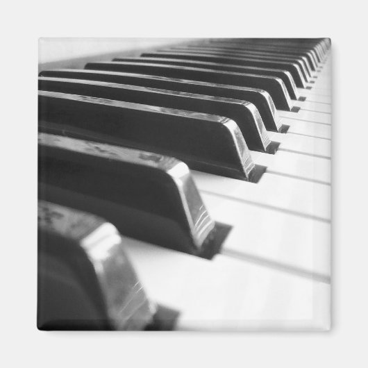 Aimant Clavier - noir et blanc (Devant)