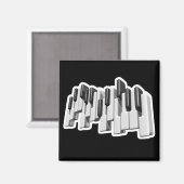 Aimant clavier piano touches design (Recto/Verso)