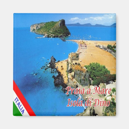 Aimant CLB024 PRAIA A MARE, Ile Dino, Italie, Réfrigérate (Devant)