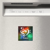 Aimant Clé de basse Treble Clef Coeur Nebula Customisé (In Situ (Lave-vaisselle))