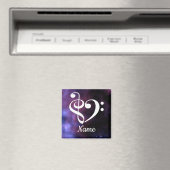 Aimant Clé de basse Treble Clef Coeur Nebula Customisé (In Situ (Lave-vaisselle))