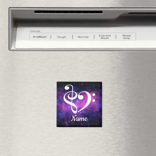 Aimant Clé de basse Treble Clef Coeur Nebula Customisé (In Situ (Lave-vaisselle))