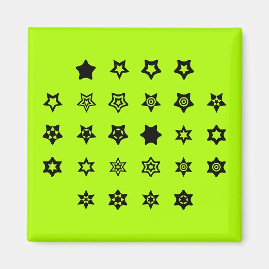 Aimant Clé de code de chiffrement ABC to Star Symbols sur (Devant)