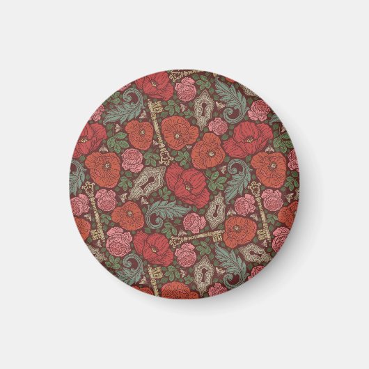 Aimant Clé de serrure ancienne Steampunk victorienne Coqu (Devant)