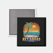 Aimant Clé Largo Floride Vintage Souvenir dénudé (Recto/Verso)