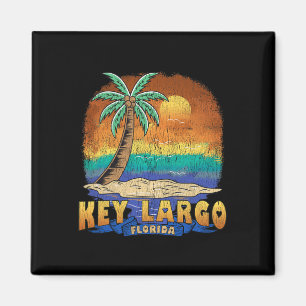 Aimant Clé Largo Floride Vintage Souvenir dénudé