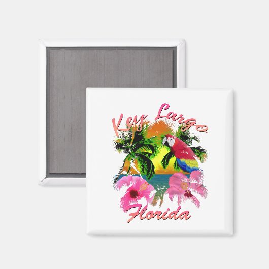 Aimant Clé tropicale Largo Florida Keys (Recto/Verso)