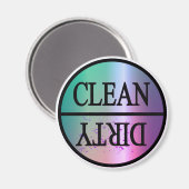 Aimant Clean Dirty violet bleu (Recto/Verso)