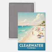 Aimant Clearwater Beach Floride Travel (Recto/Verso)