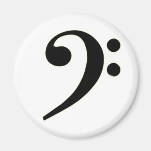 Aimant Clef basse noire