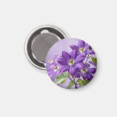 Aimant Clématite Fleurie Violette Élégante (Recto/Verso)