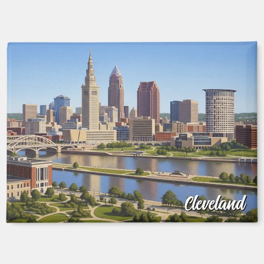 Aimant Cleveland Horizon d'Ohio (Recto)