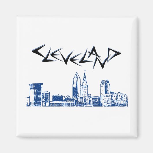 Aimant Cleveland Skyline (Devant)