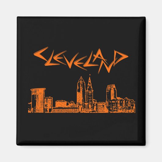 Aimant Cleveland Skyline (Devant)