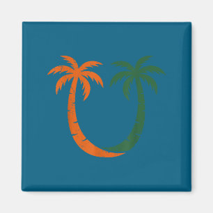 Aimant Clic Vintage 90's Palmiers de Miami Um