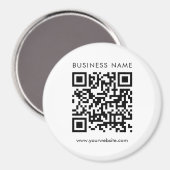 Aimant Client Code QR Logo Modèle texte grand (Recto/Verso)