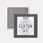 Aimant Clifton New Jersey 100th Anniv White _1  (Recto/Verso)