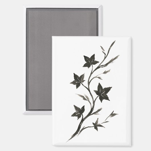 Aimant Climbing Vine – Minimalist Botanical Brush Art on (Recto/Verso)