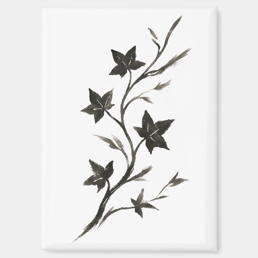Aimant Climbing Vine – Minimalist Botanical Brush Art on (Recto)