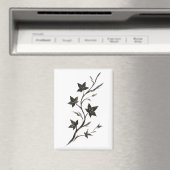 Aimant Climbing Vine – Minimalist Botanical Brush Art on (In Situ (Lave-vaisselle))