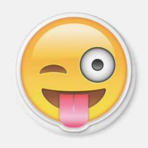 Aimant Clin d'oeil effronté d'emoji