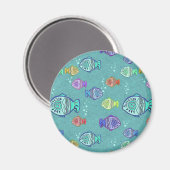 Aimant Clip Art Fish Motif + vos idées (Recto/Verso)