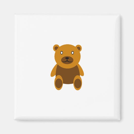 Aimant Clipart Brown d'ours de nounours (Devant)