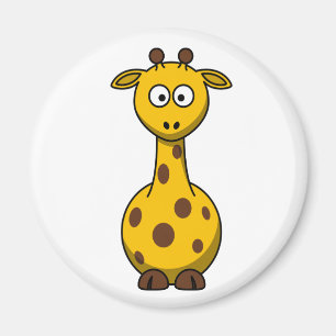 Aimant Clipart de Giraffe de Carton mignonne