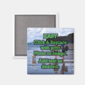 Aimant Cliquez et remplacez facilement l'image pour créer (Recto/Verso)