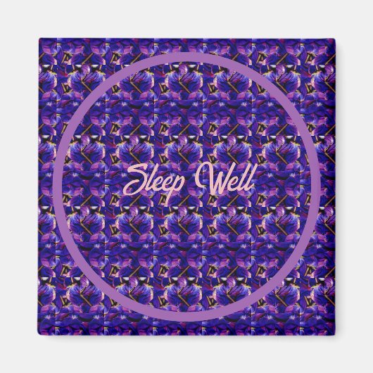 Aimant Closeup de fleurs de lupine violette profonde (Devant)