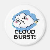 Aimant Cloud Burny Funny Cloud Fart Pun (Devant)