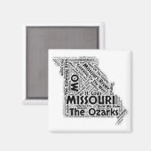Aimant Cloud d'état du Missouri (Recto/Verso)