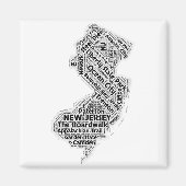 Aimant Cloud du New Jersey State Word (Devant)