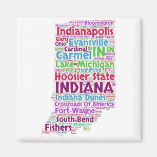 Aimant Cloud Indiana Word