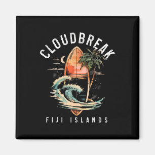 Aimant Cloudbreak Îles Fidji Surf Vintage Surfant Surfe