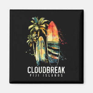 Aimant Cloudbreak Îles Fidji Surf Vintage Surfeur