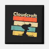 Aimant Clouroft New Mexico Retro Ski  (Devant)