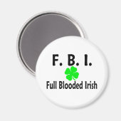 Aimant Clover irlandais au sang complet du FBI (Recto/Verso)