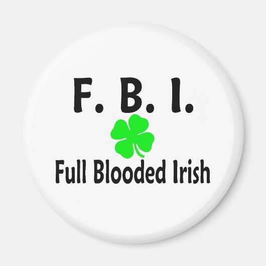 Aimant Clover irlandais au sang complet du FBI (Devant)