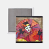 Aimant Clown carnavalesque (Recto/Verso)