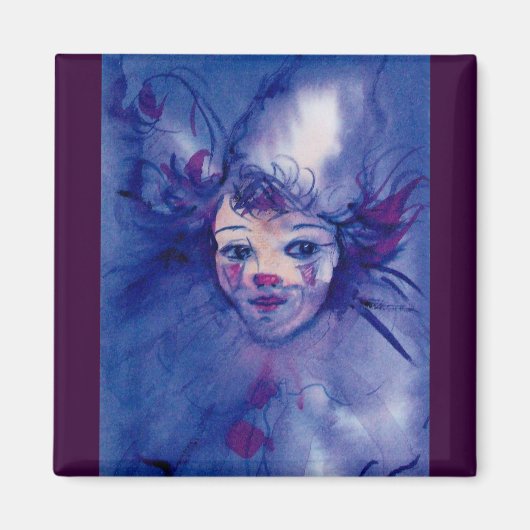 AIMANT CLOWN EN VIOLET (Devant)