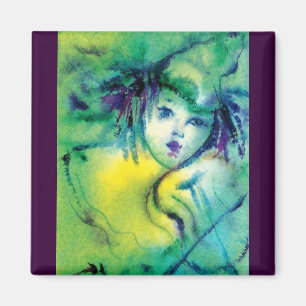 AIMANT CLOWN JOUANT DU VIOLIN EN VERT