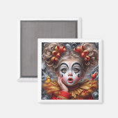 Aimant clown lunaire - Délicieux et unique (Recto/Verso)